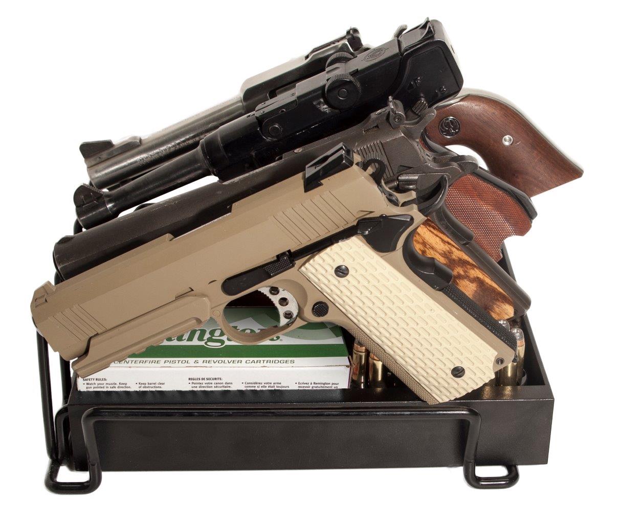 Pistol Rack 4 Gun with drawer A1 Locksmith