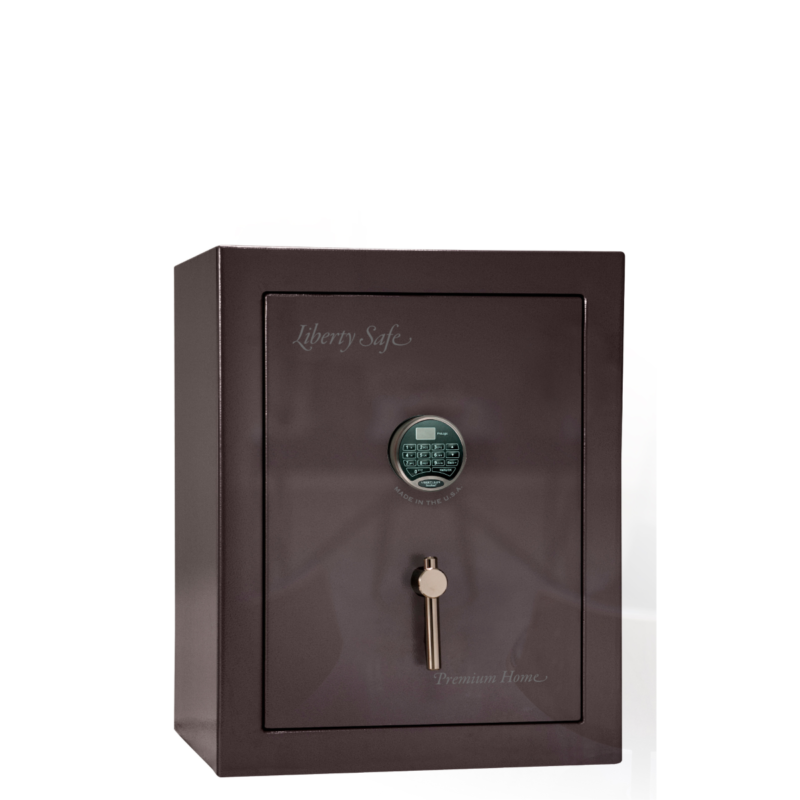 Premium Home Series | Level 7 Security | 2 Hour Fire Protection | 08 | Dimensions: 30"(H) x 24"(W) x 20.25"(D) | Black Cherry Gloss - Closed Door