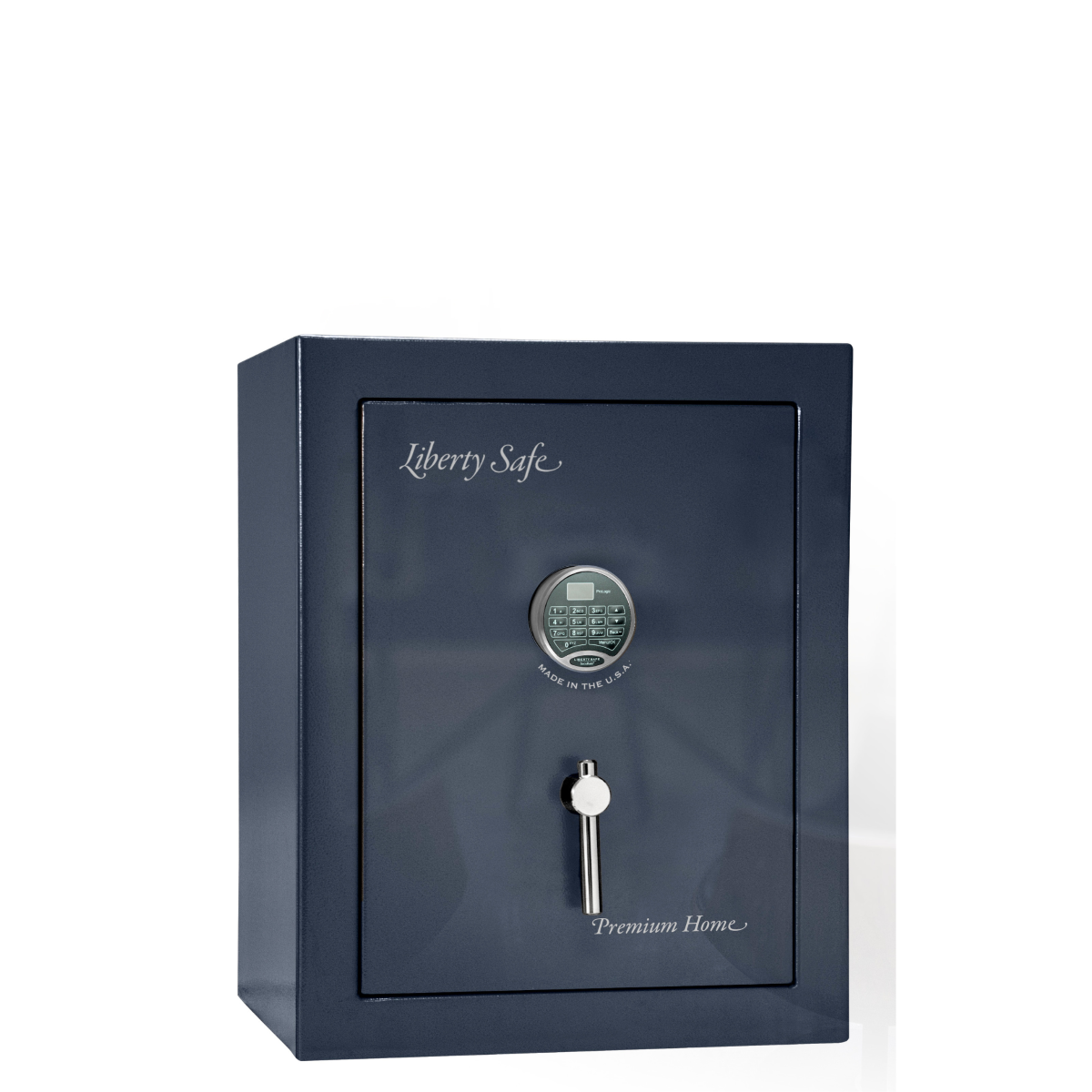 Premium Home Series | Level 7 Security | 2 Hour Fire Protection | 08 | Dimensions: 30"(H) x 24"(W) x 20.25"(D) | Blue Gloss - Closed Door