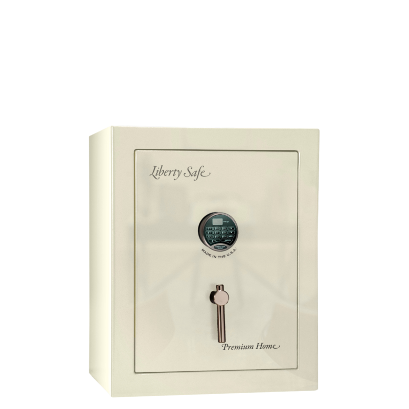 Premium Home Series | Level 7 Security | 2 Hour Fire Protection | 08 | Dimensions: 30"(H) x 24"(W) x 20.25"(D) | White Gloss - Closed Door