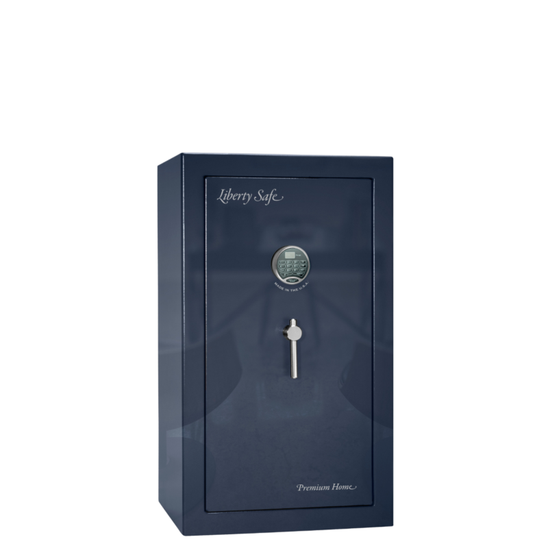 Premium Home Series | Level 7 Security | 2 Hour Fire Protection | 12 | Dimensions: 42"(H) x 24"(W) x 20.25"(D) | Blue Gloss - Closed Door