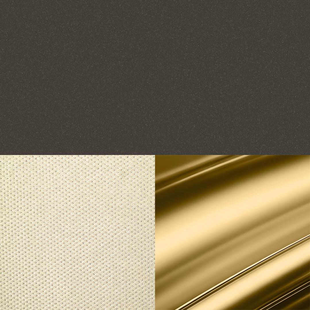 Bronze Textured / Beige Velour / Brass