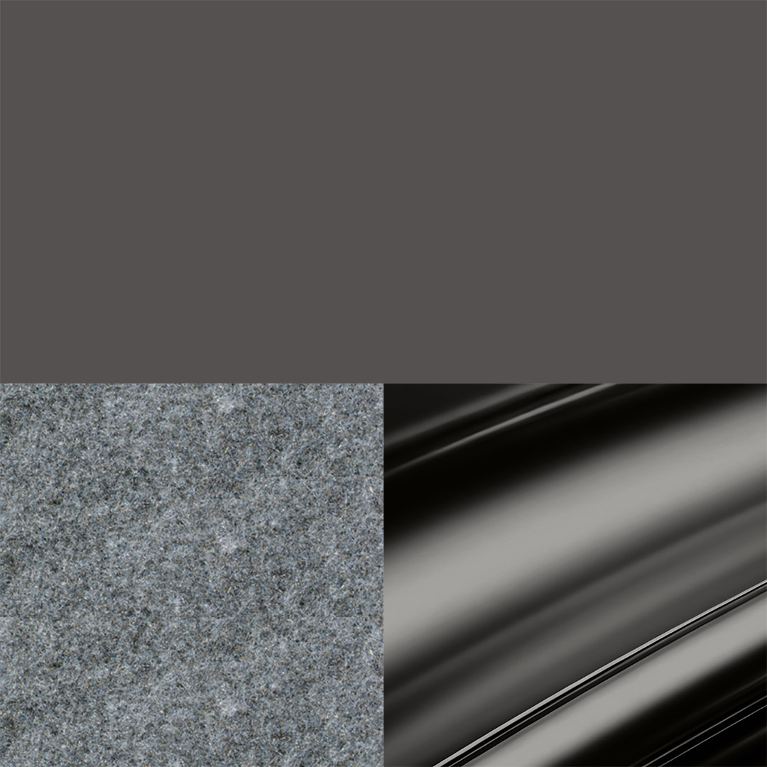 Gray Gloss / Gray Fabric / Black Chrome