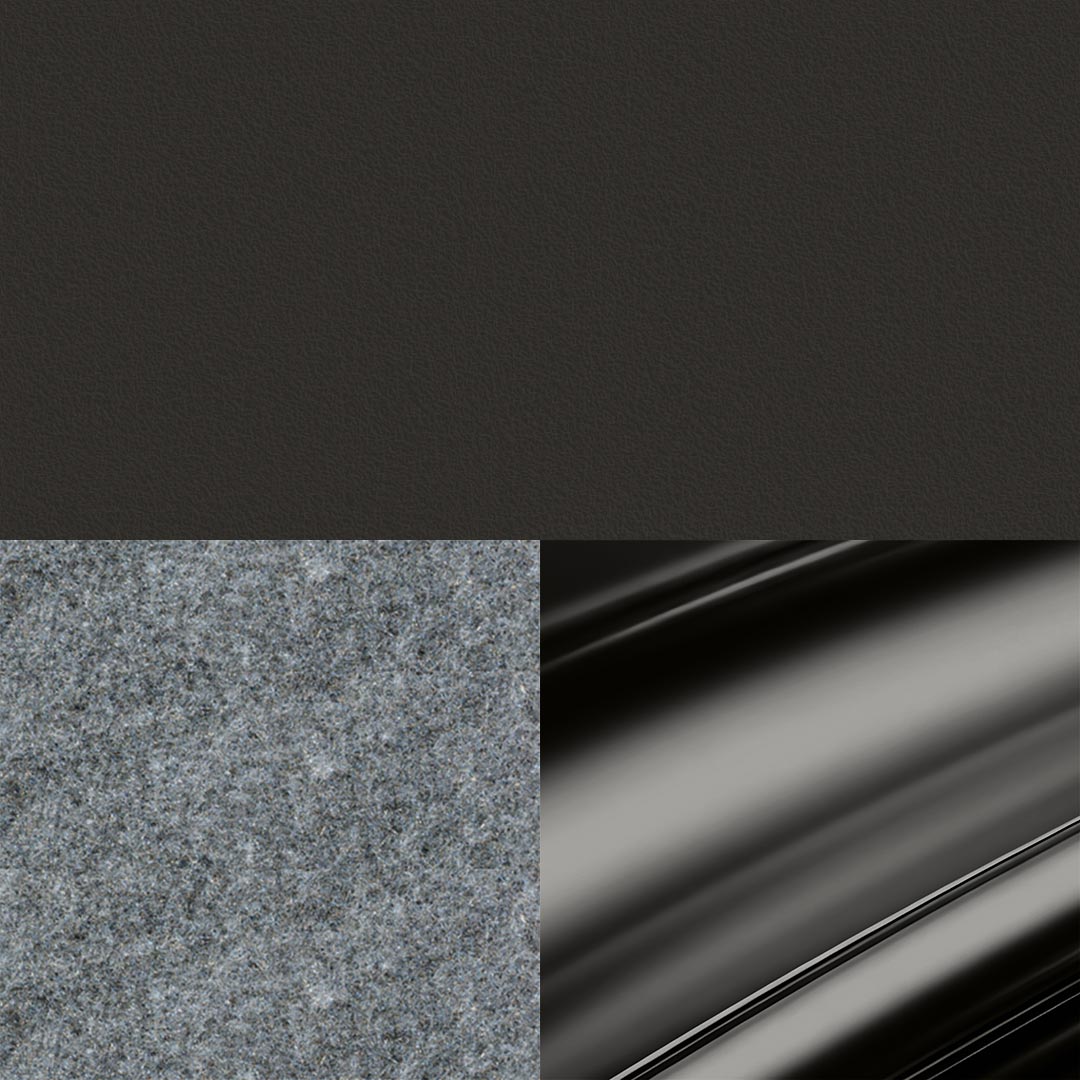 Gray Marble / Gray Fabric / Black Chrome